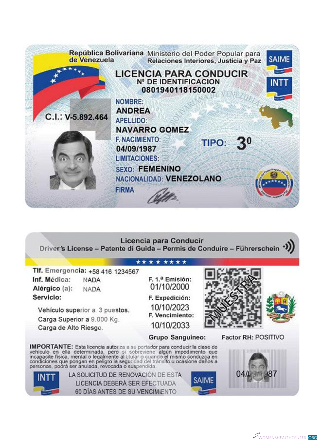 download Venezuela driving license 2023 present